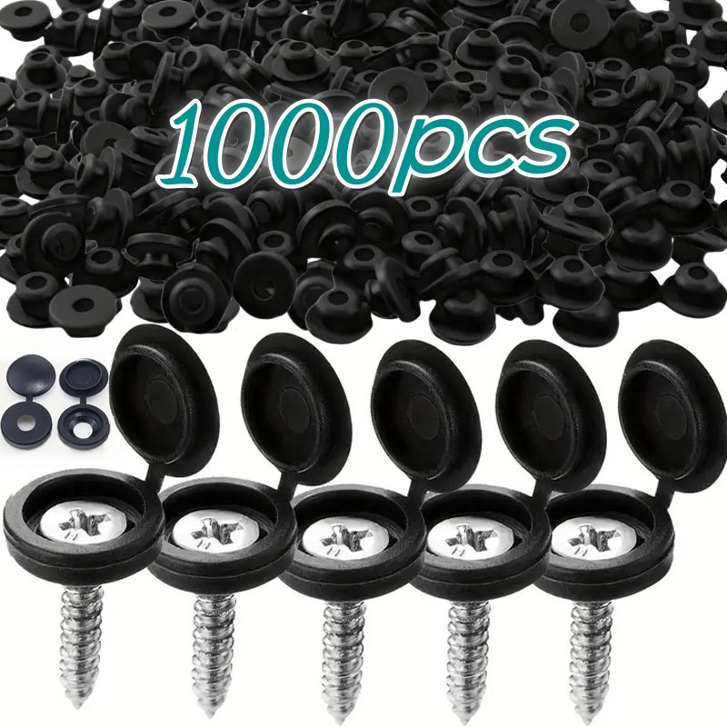 Furniture Hardware Hinges - 1000 adet Menteşeli Plastik vidalı kapak